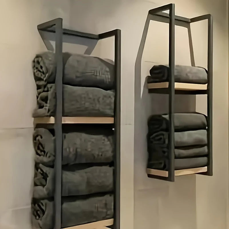 Wall Towel Holder Vertical Ventilated Space-Saving