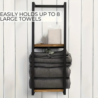Wall Towel Holder Vertical Ventilated Space-Saving