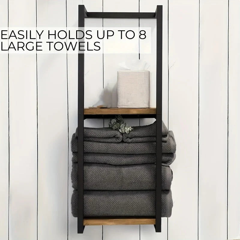 Wall Towel Holder Vertical Ventilated Space-Saving