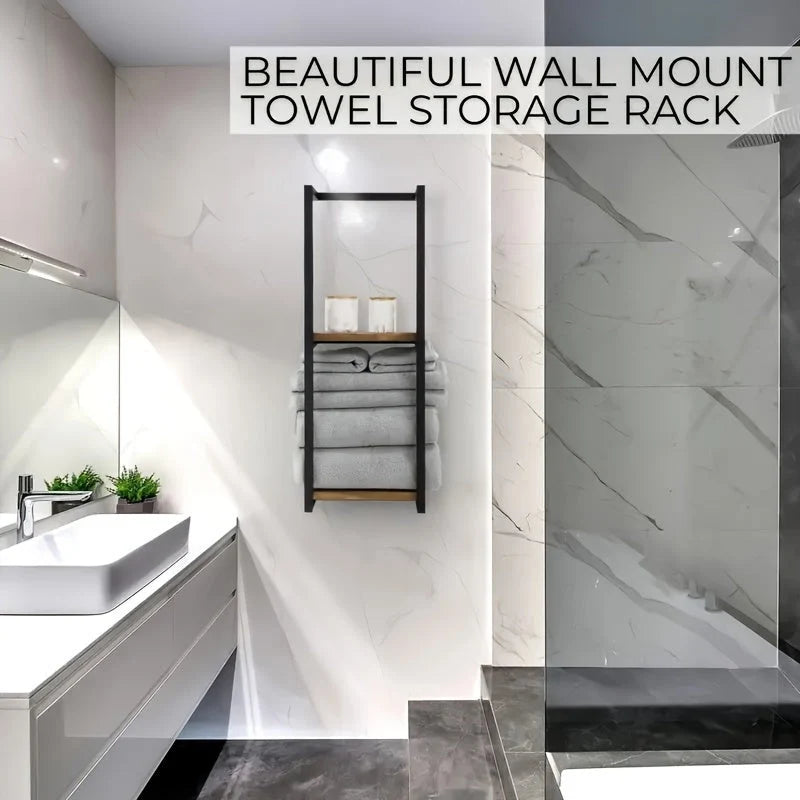 Wall Towel Holder Vertical Ventilated Space-Saving
