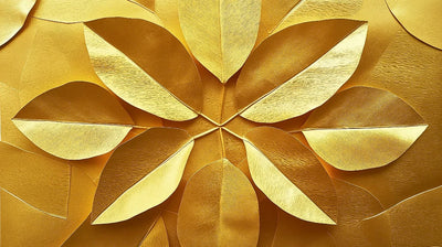 Wallpaper 3D Embossed Metallic Gold Sunburst