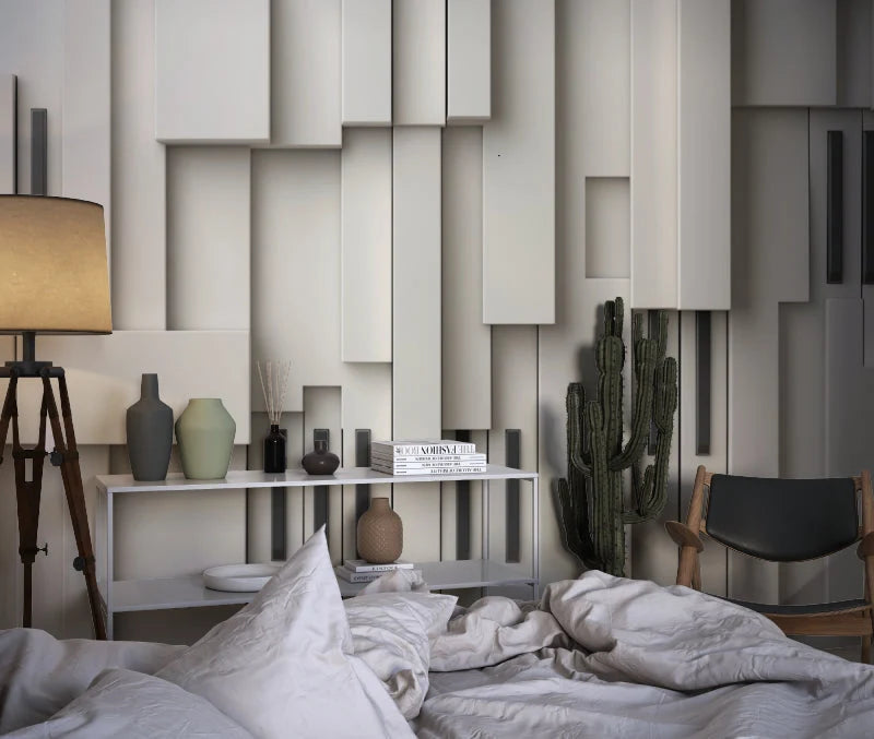Wallpaper 3D Geometric Depth Effect Peel & Stick
