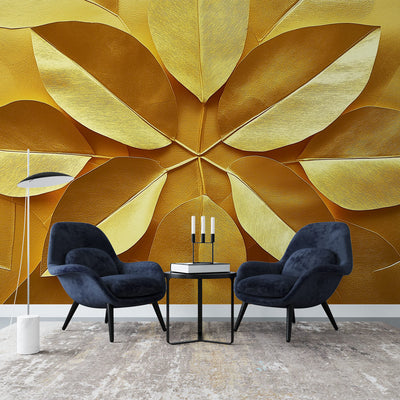 Wallpaper 3D Gold Leaf Peel-and-Stick