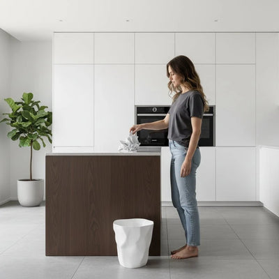 Wastebasket Space-Saving Irregular Shape