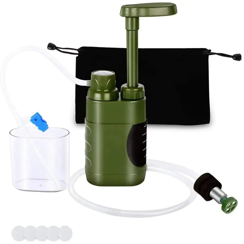 Water Filter Pump Portable 3-Stage 0.01 Micron Filtration