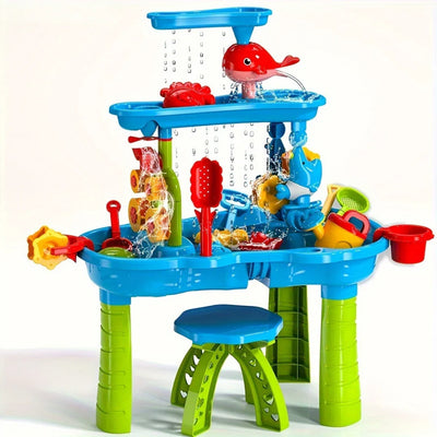Water Play Table Multi-Level Outdoor Figures & Accessories