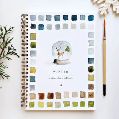 Watercolor Workbook Guided Templates & Paint Set