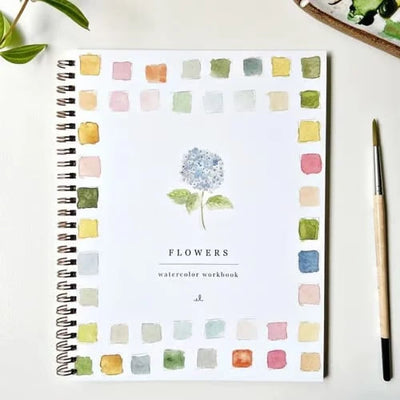 Watercolor Workbook Guided Templates & Paint Set