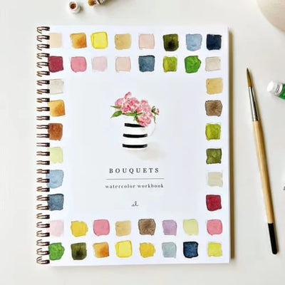 Watercolor Workbook Guided Templates & Paint Set