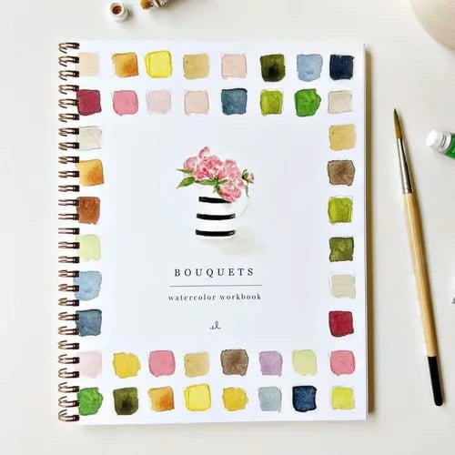 Watercolor Workbook Guided Templates & Paint Set