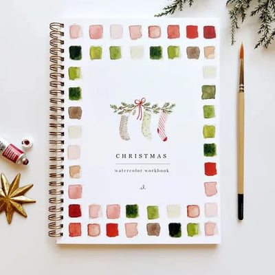 Watercolor Workbook Guided Templates & Paint Set