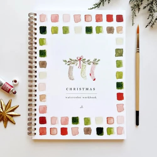 Watercolor Workbook Guided Templates & Paint Set