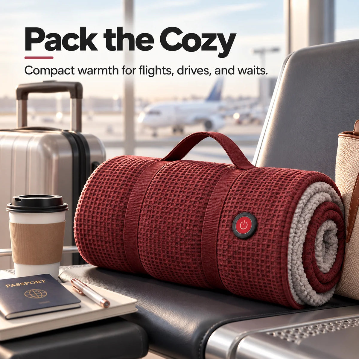 Wearable Heated Blanket Active Heating Hands-Free Design