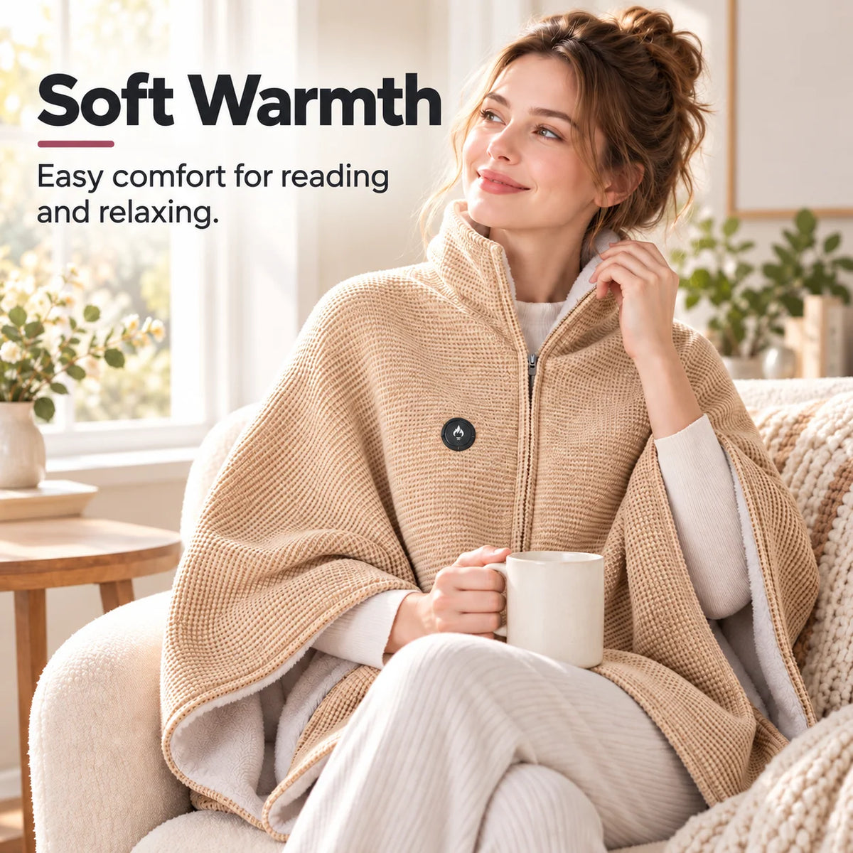 Wearable Heated Blanket Active Heating Hands-Free Design