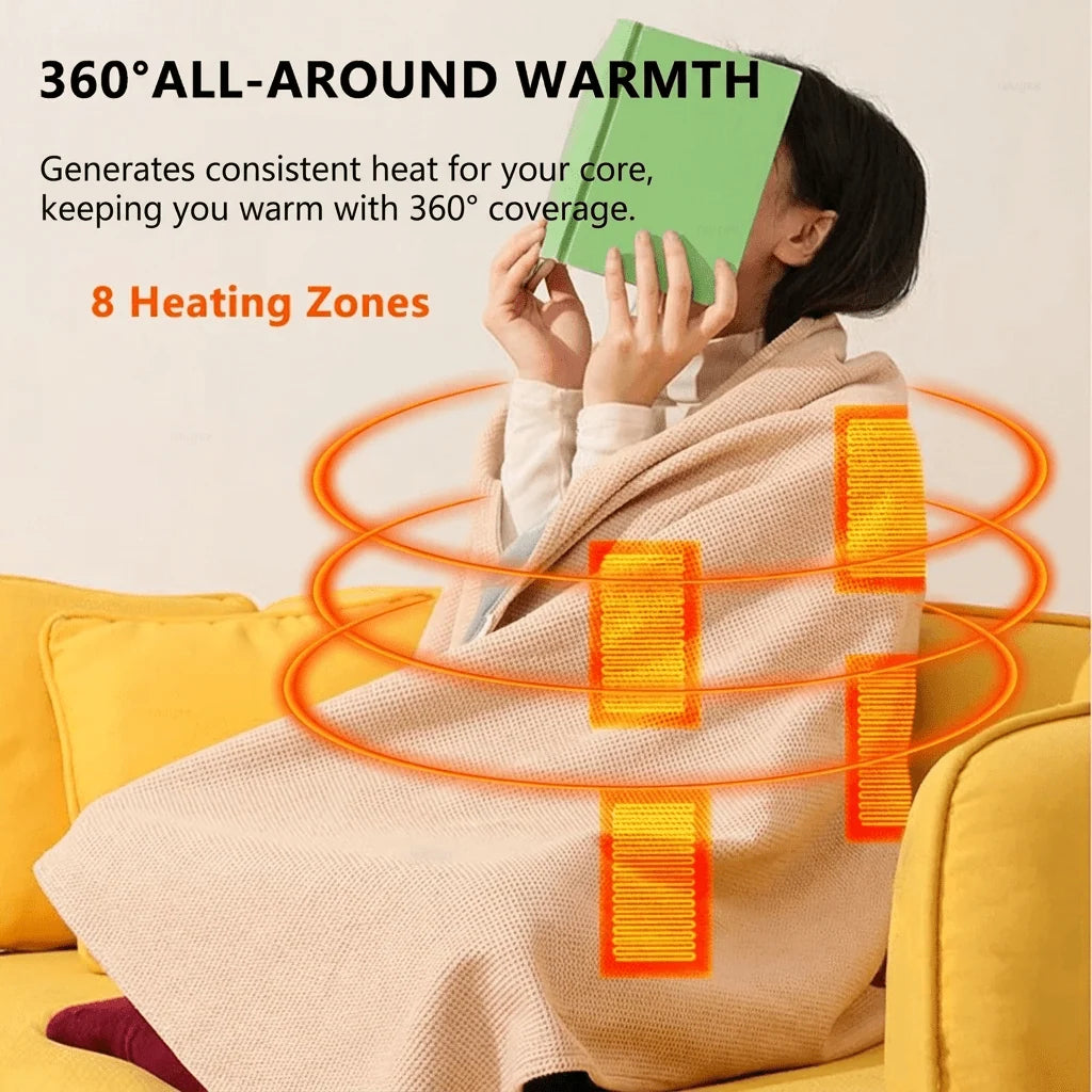 Wearable Heated Blanket USB Powered Three Heat Levels