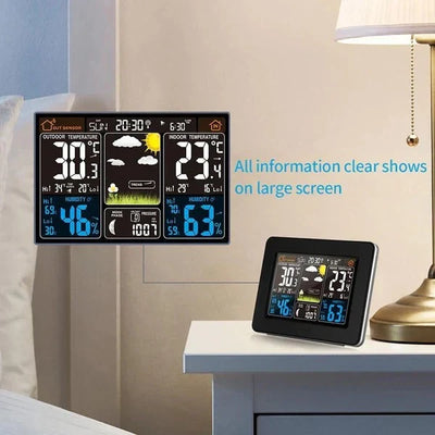Weather Station Indoor & Outdoor Color LCD Atomic Time