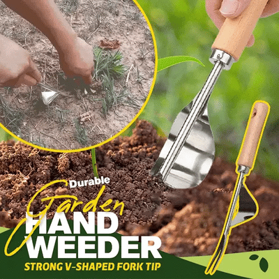 Weed Puller V-Fork Lever Action Wood Handle