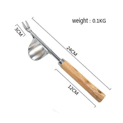 Weed Puller V-Fork Lever Action Wood Handle