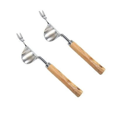 Weed Puller V-Fork Lever Action Wood Handle