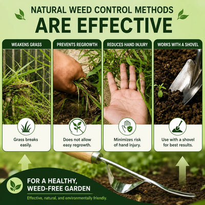 Weed Puller V-Fork Lever Action Wood Handle