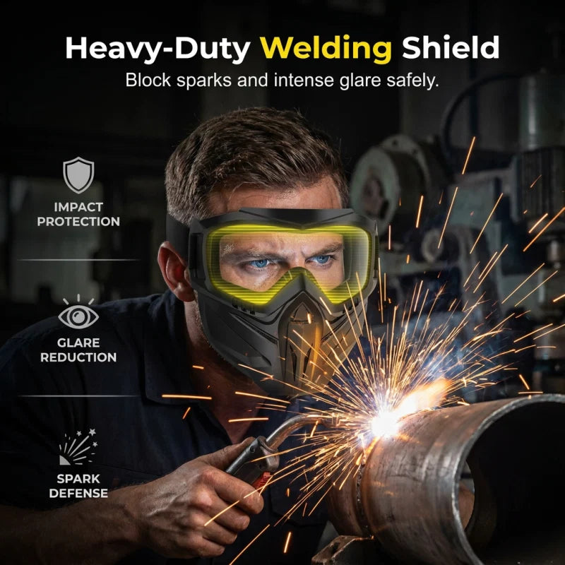 Welding Shield 2-in-1 Impact Polycarbonate Removable Goggles