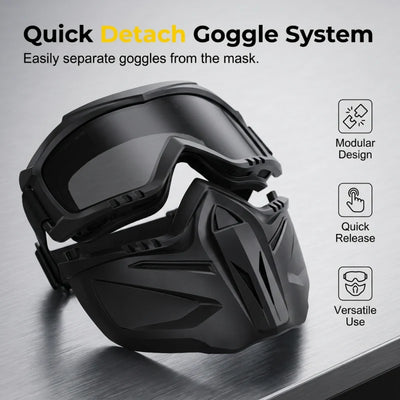 Welding Shield 2-in-1 Impact Polycarbonate Removable Goggles