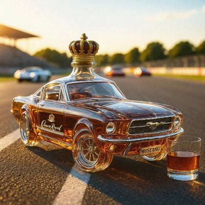 Whiskey Decanter Glass Sports Car Silhouette Gift