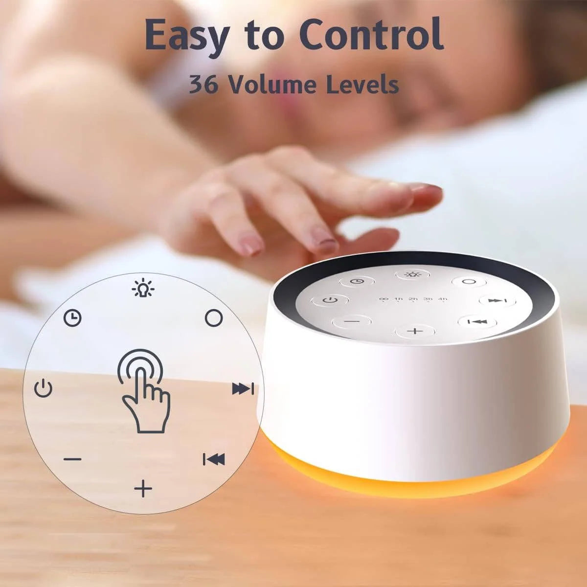 White Noise Machine 30 Sounds Night Light & Memory