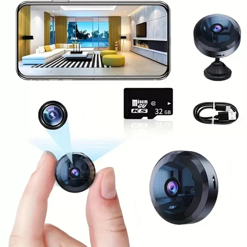 WiFi Camera Magnetic Mount MicroSD Recording