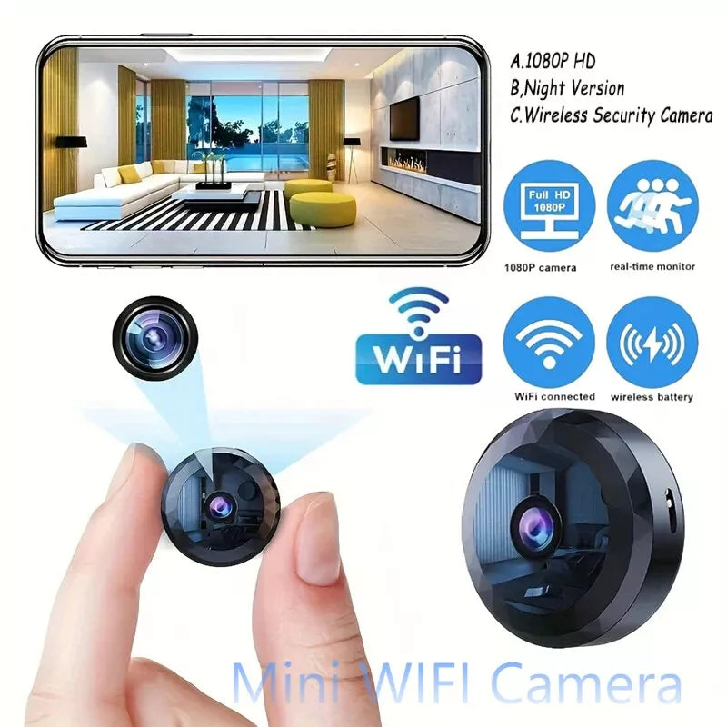WiFi Camera Magnetic Mount MicroSD Recording