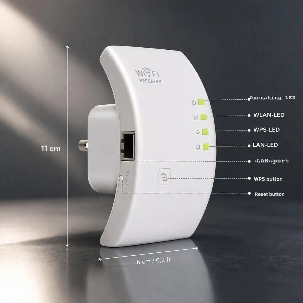WiFi Range Extender Extended Coverage Plug-And-Play