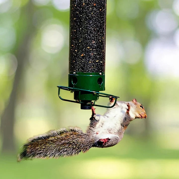 Wild Bird Feeder Weight-Activated Spinning Perch Metal Four Ports