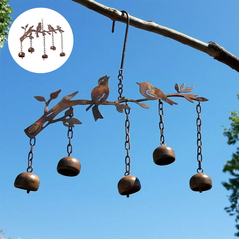 Wind Chime Antique Iron Four Tuned Bells Weatherproof