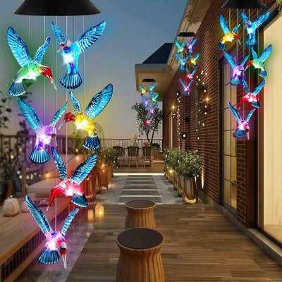 Wind Chime Light Solar Color-Changing Dusk Sensor