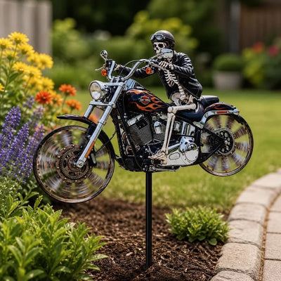 Wind Spinner Motorcycle Design Weather-Resistant Acrylic