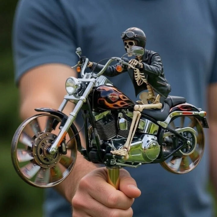 Wind Spinner Motorcycle Design Weather-Resistant Acrylic