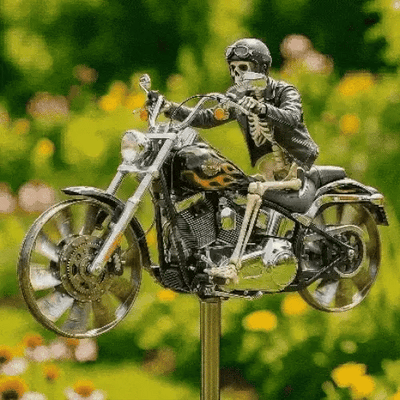 Wind Spinner Motorcycle Design Weather-Resistant Acrylic