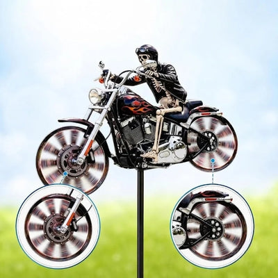 Wind Spinner Motorcycle Design Weather-Resistant Acrylic