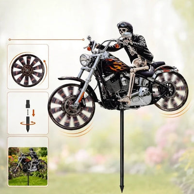 Wind Spinner Motorcycle Design Weather-Resistant Acrylic