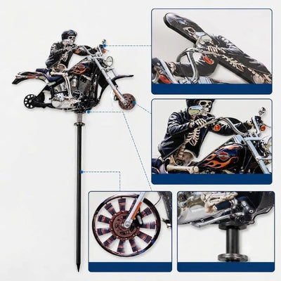 Wind Spinner Motorcycle Design Weather-Resistant Acrylic