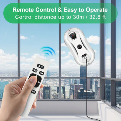 Window Cleaning Robot Automatic Remote Control & Powerful Suction
