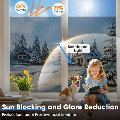 Window Privacy Film Daytime One-Way Self-Adhesive & Reusable