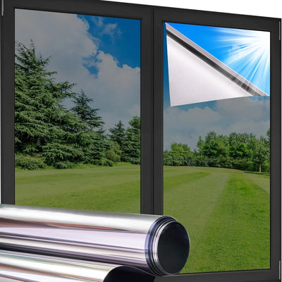 Window Privacy Film Reflective Self-Adhesive & Removable UV Protection