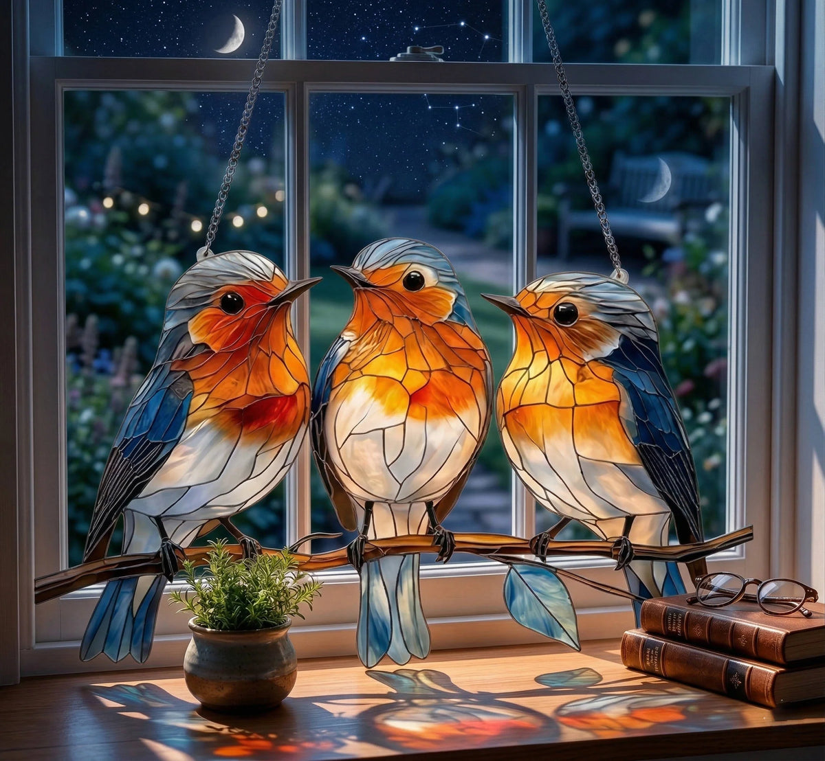 Window Suncatcher Acrylic Panel Colorful Light Projection