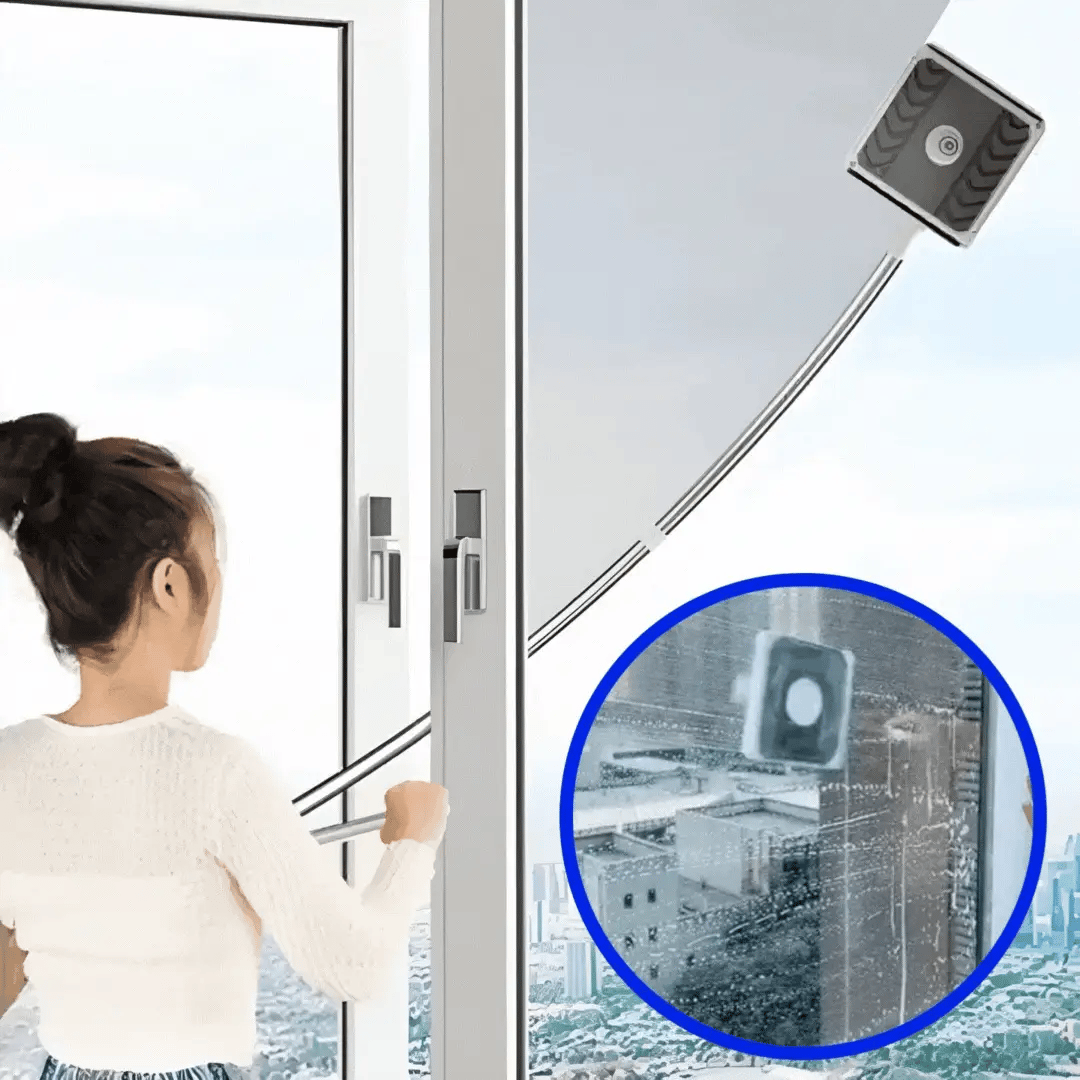Window Wiper Double-Sided Magnetic Extendable Handle