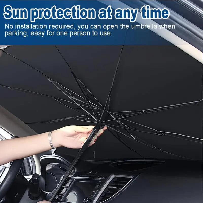 Windshield Sunshade Reflective Blocks 99% Heat Umbrella-Fold