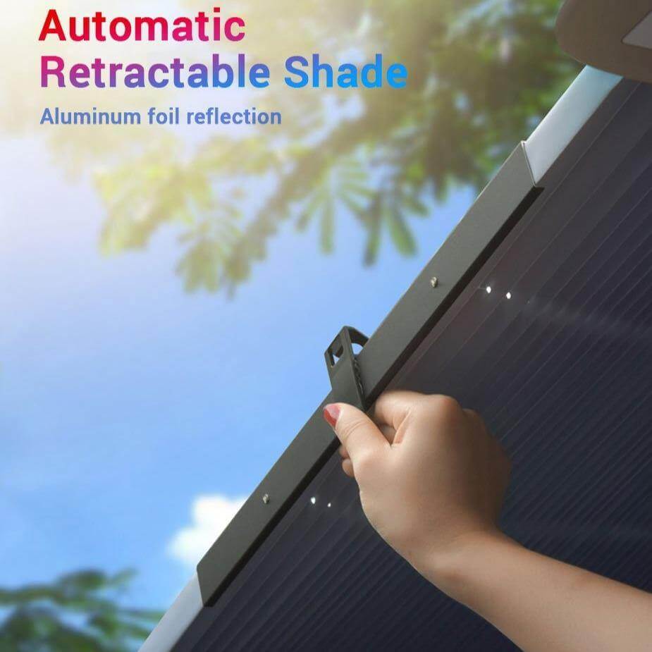 Windshield Sunshade Retractable UV-Blocking Reflective Aluminum Film