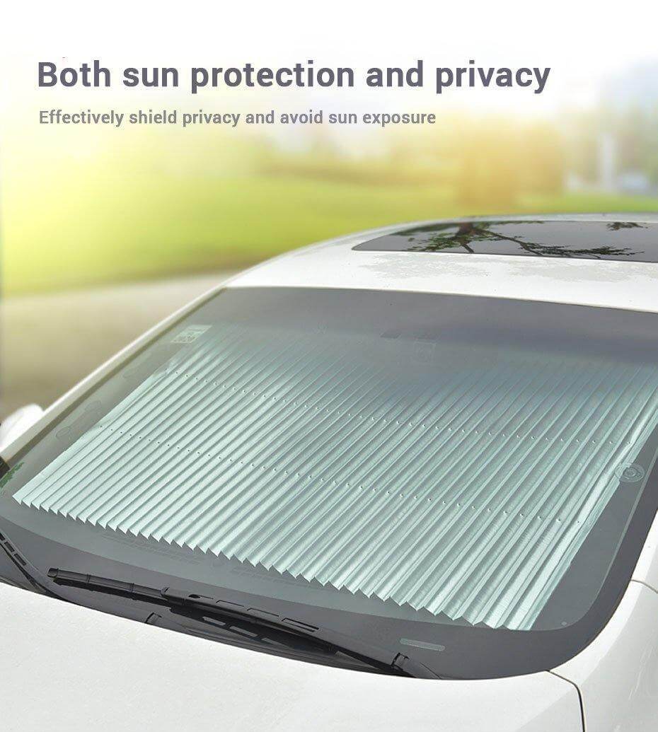 Windshield Sunshade Retractable UV-Blocking Reflective Aluminum Film