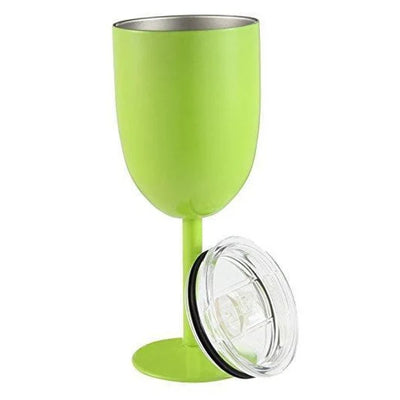 Wine Cup Double-Wall Stainless Steel Leak-Resistant Lid