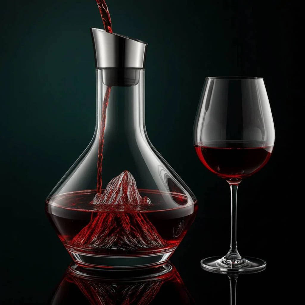 Wine Decanter 360-Degree Aerator Handblown Crystal Double-Layer Filter